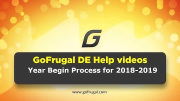 GoFrugal DE6 Year Begin Process |English