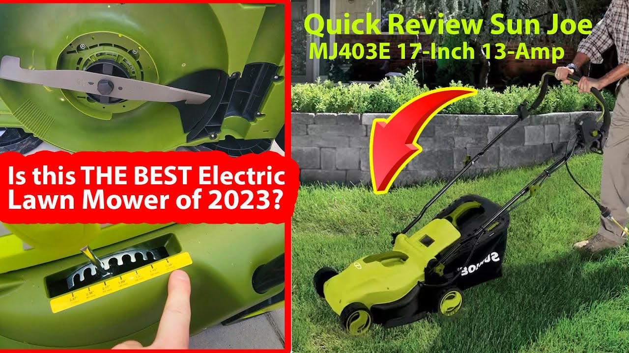 Sun Joe MJ403E Review - Best Electric Mulching Lawn Mower - 30lb. 17-Inch  13-Amp Electric Lawn Mower 