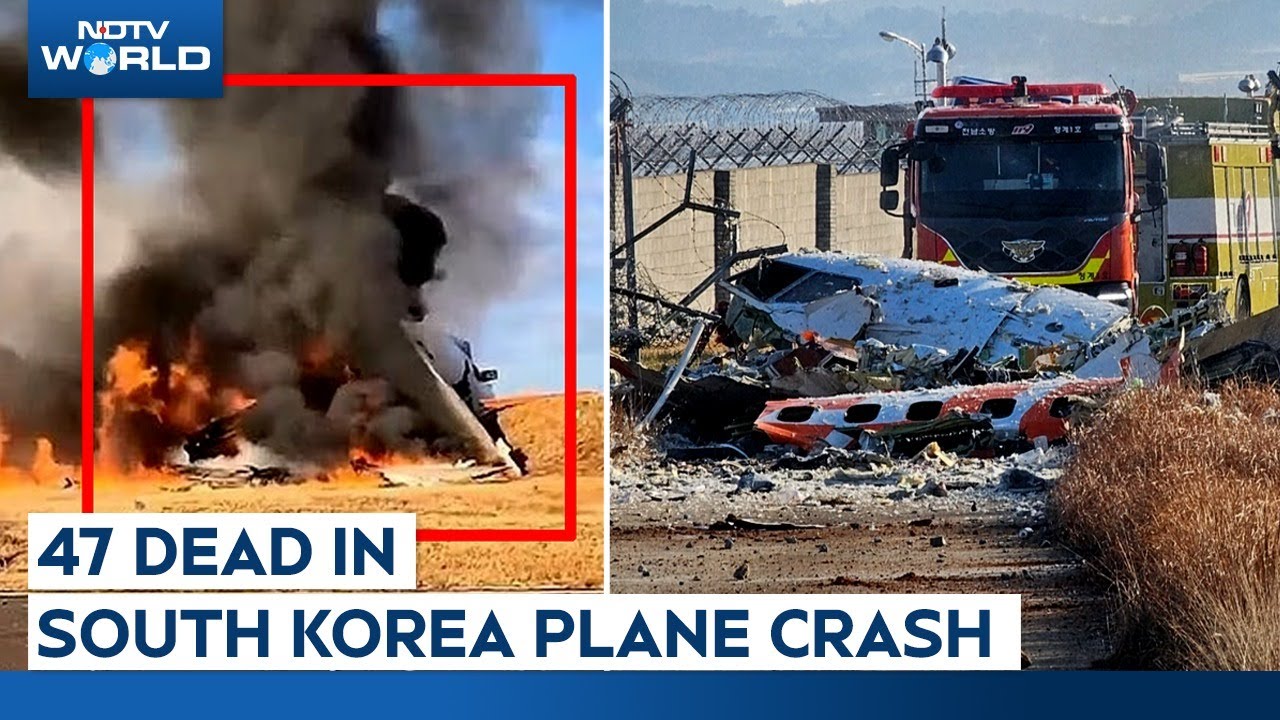 South Korea Plane Crash | 62 Dead as Jeju Air Flight Crashes at Muan ...