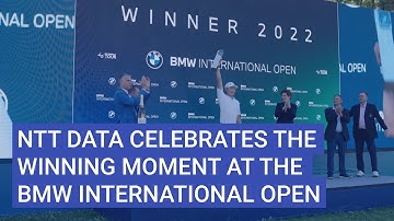 NTT DATA celebrates the winning moment at the BMW International Open