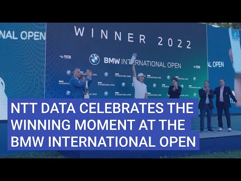 NTT DATA celebrates the winning moment at the BMW International Open