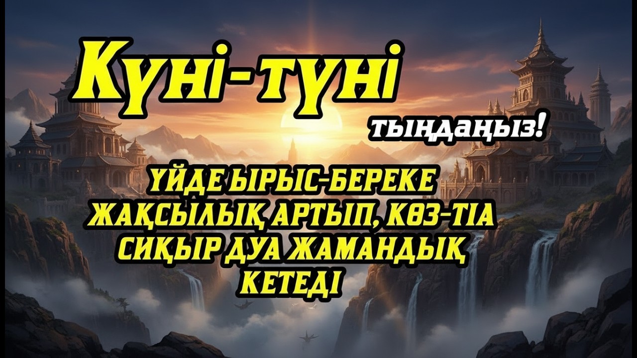 Үйде ырыс-береке жақсылық орнайды, көз-тіл жамандық сиқыр кетеді 💯 күмән жоқ☝️