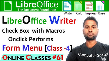 writer check box | libreoffice writer check box | check box with macros | writer form menu | libre||