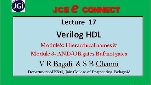 Lecture17 Verilog HDL 18ec56 Module 3:And/or gates buf/not gates
