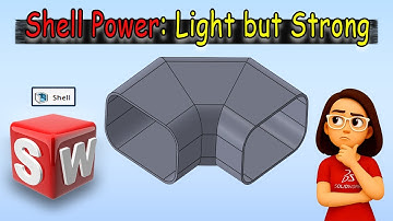 SolidWorks 3D Part — Create duct using Sweep & Shell 🌀🛠️