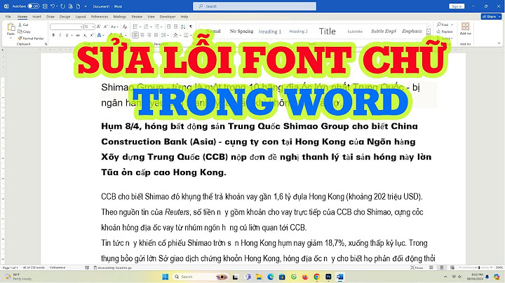 Khắc phục lỗi chuyển phông chữ trong word khi copy năm 2024