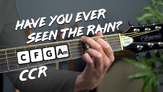 Video thumbnail of "'HAVE YOU EVER SEEN THE RAIN?' Acoustic Guitar Tutorial // CCR John Fogerty"