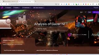 Создаем дашборд Gazer NFT в студии Space and Time по проекту AbyssWorld