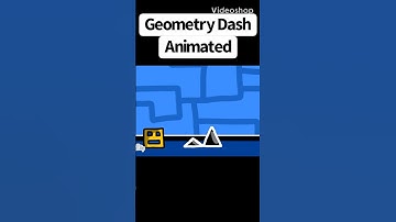 Geometry Dash Level 1 But it’s ANIMATED Challenge | GD #geometrydash #gaming #shorts