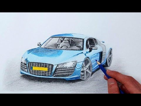 رسم سيارة Draw a car Audi R8