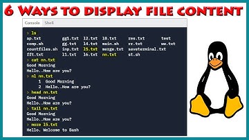Displaying File Content using 6  Linux Commands | Linux Command line | Unix Command