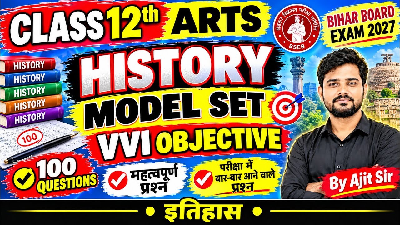 Class 12th Arts History model set part 2 vvi Objective bihar board ...