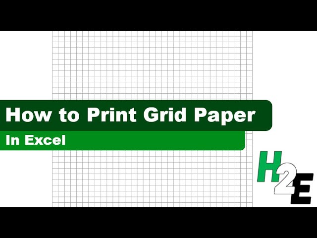 How to Print Graph / Grid Paper in Excel 