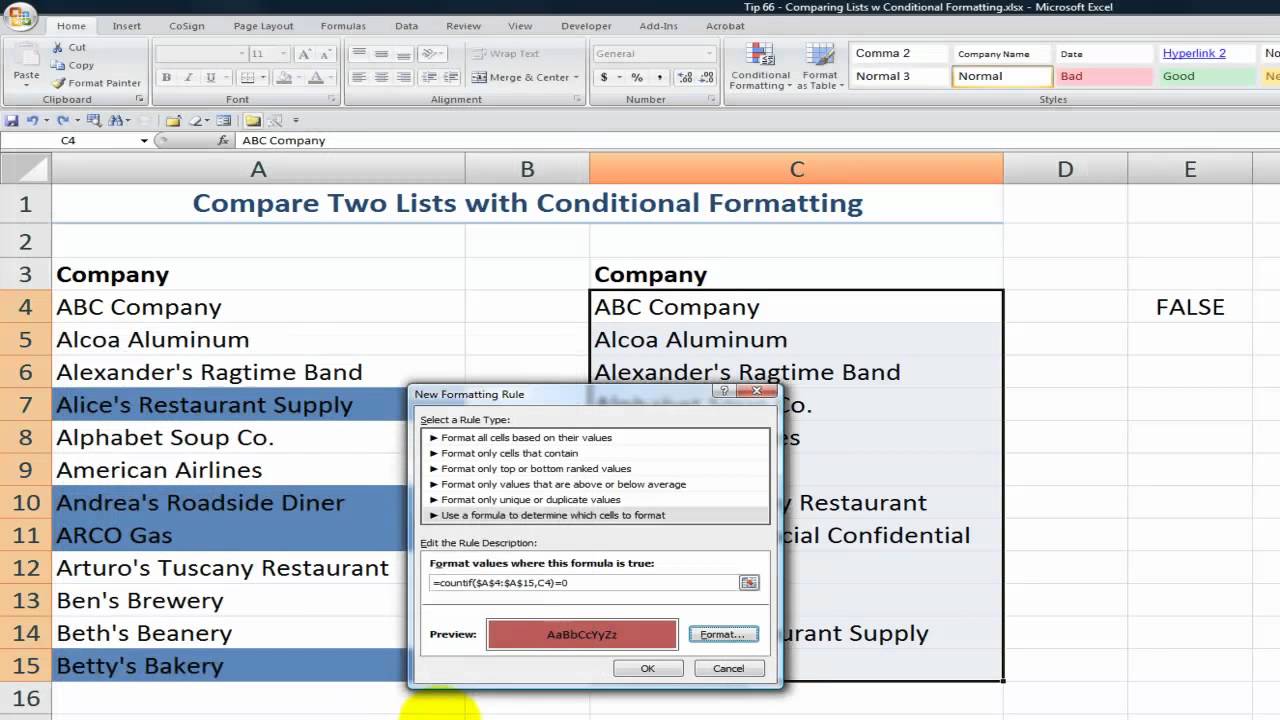 How to Compare Two Lists in Excel (with Pictures) - wikiHow