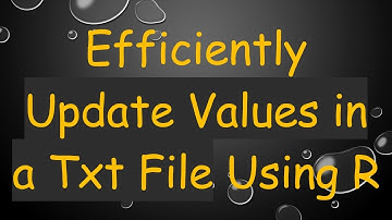 Efficiently Update Values in a Txt File Using R