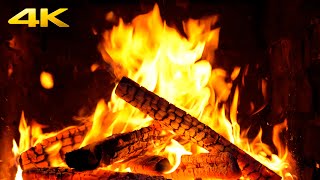 🔥 10 Hours of Relaxing Fireplace Video Crackling Fire Sounds 🔥 Calming Background for Meditation 4K