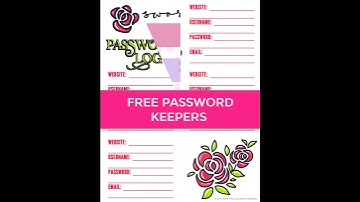 Free Password Keepers Printables