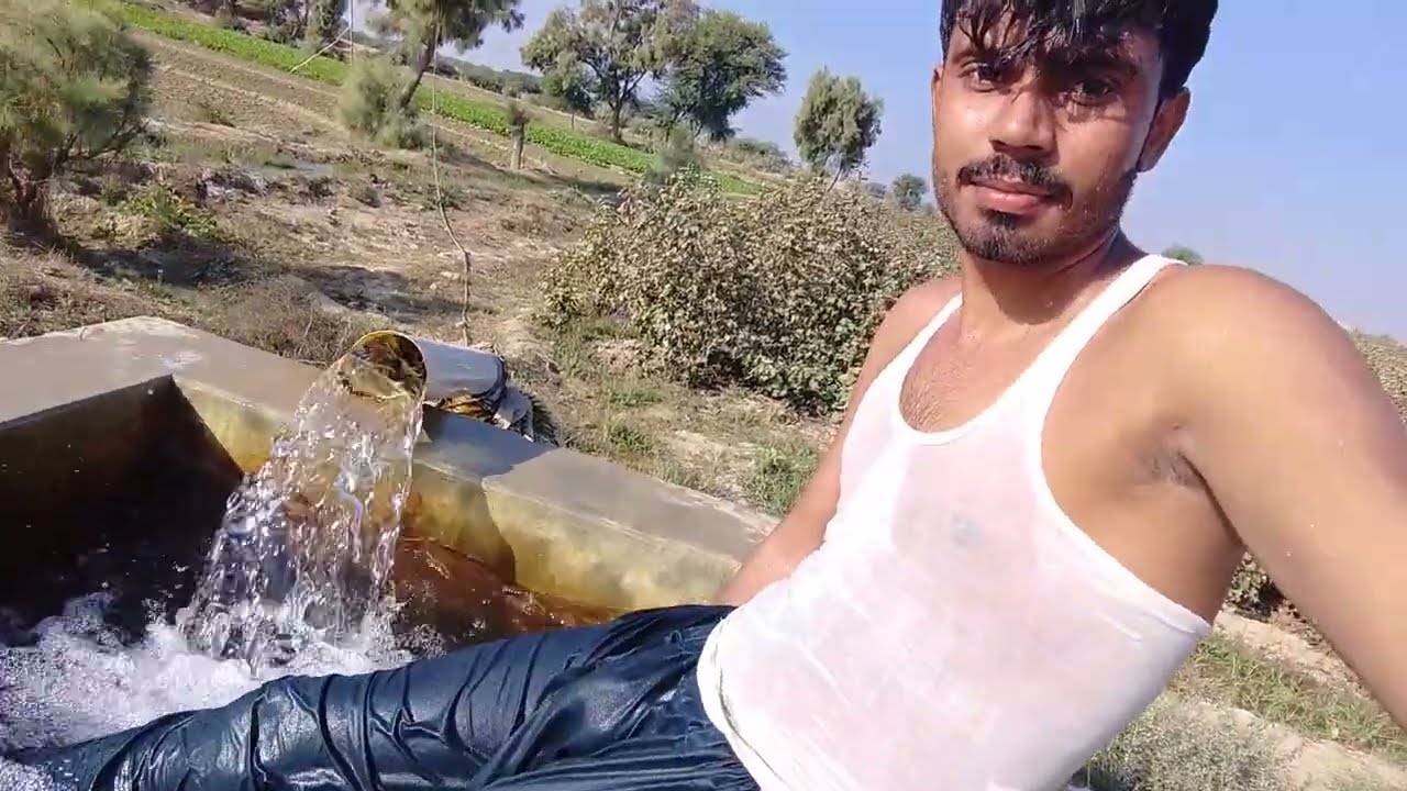 tubewell bathing and swimming in village Pakistan 06/01/2026