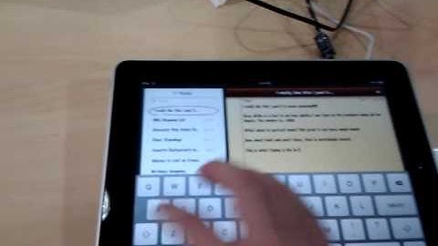 Typing on the iPad