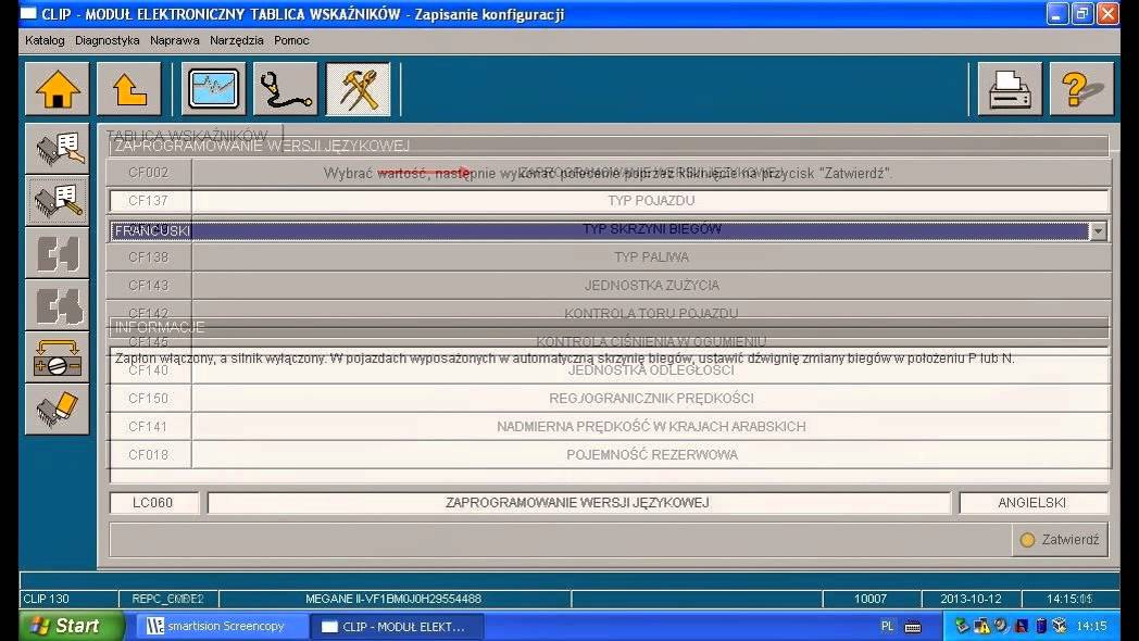 Renault Clio 4 Zmiana Jezyka