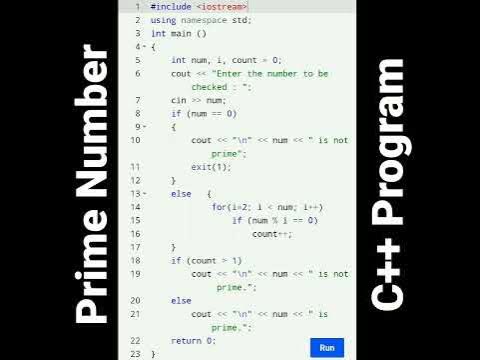 Prime Number Program In C++ | How to check number is prime or not ...