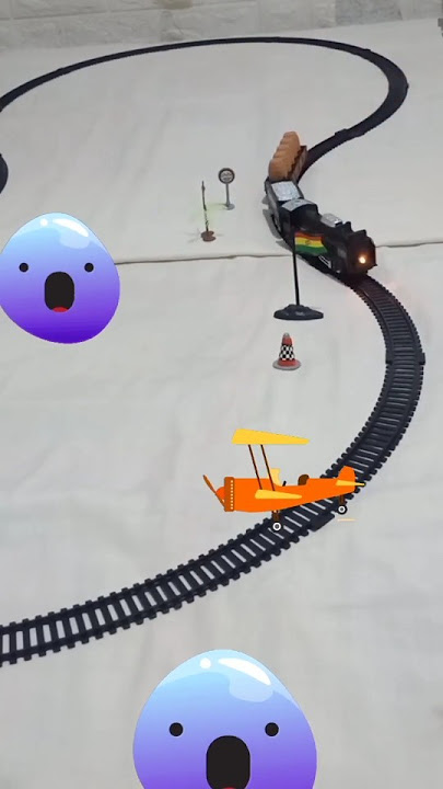 animation of a passing train hitting a helicopter #train #keretapi #anime