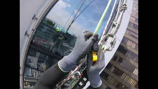 Rope transfer, rope access 2023, Vancouver, Canada