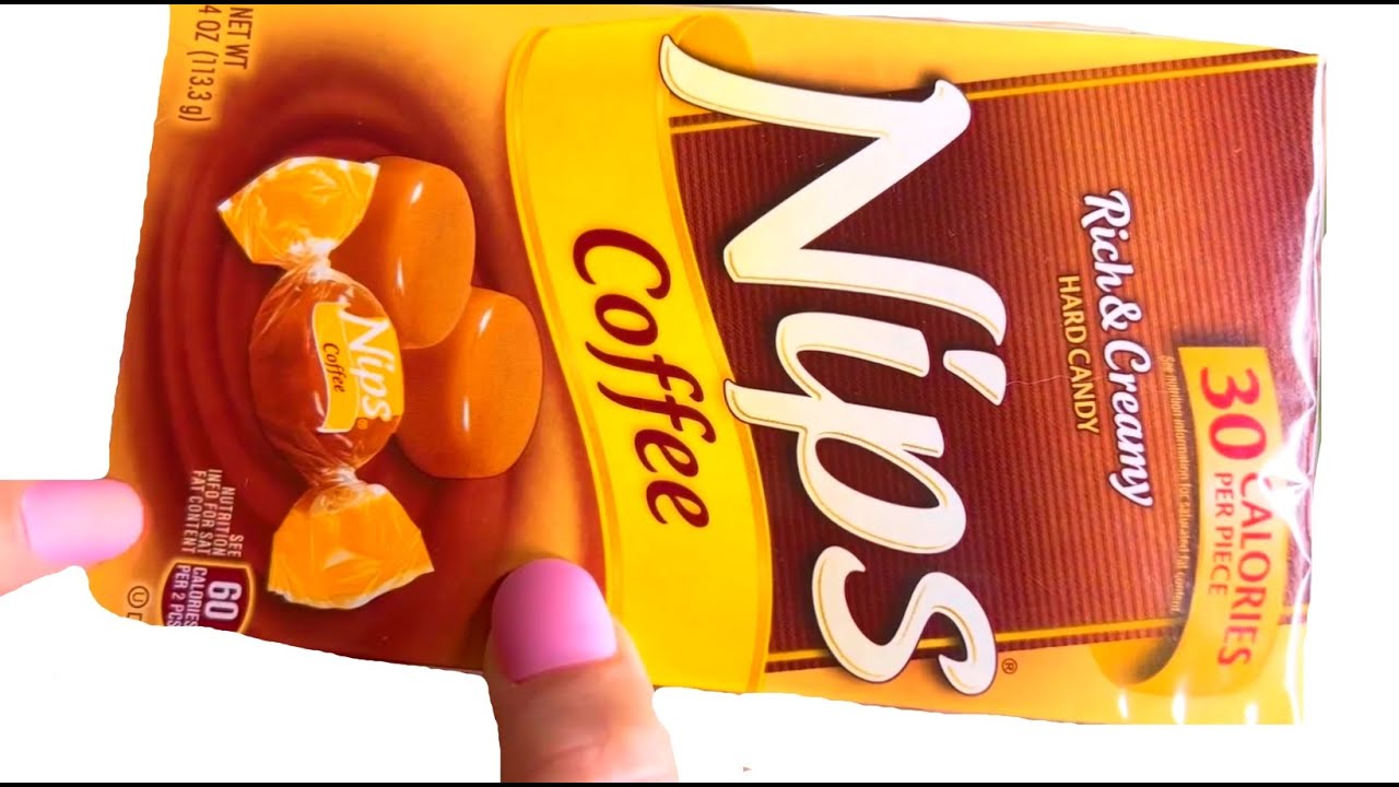 ASMR Unboxing Nips Coffee hard Candies YouTube