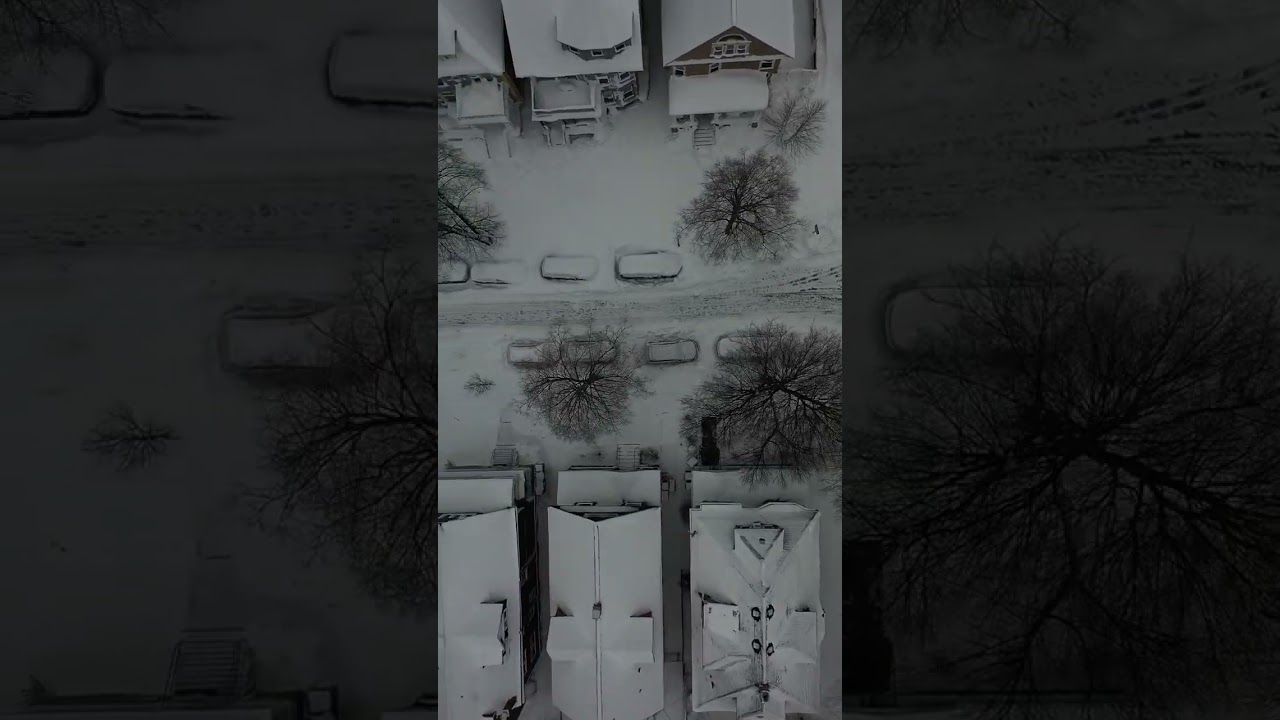 Drone Footage Shows Buffalo Covered in White After Deadly Blizzard