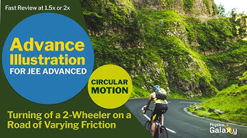 Adv Illustration – Turning of a 2-Wheeler on a Road of Varying Friction | Circular Motion #18 JEE
