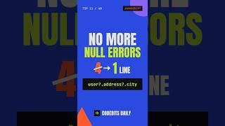 This ONE Symbol Kills Null Errors Forever (?.) #shorts #coding #javascript