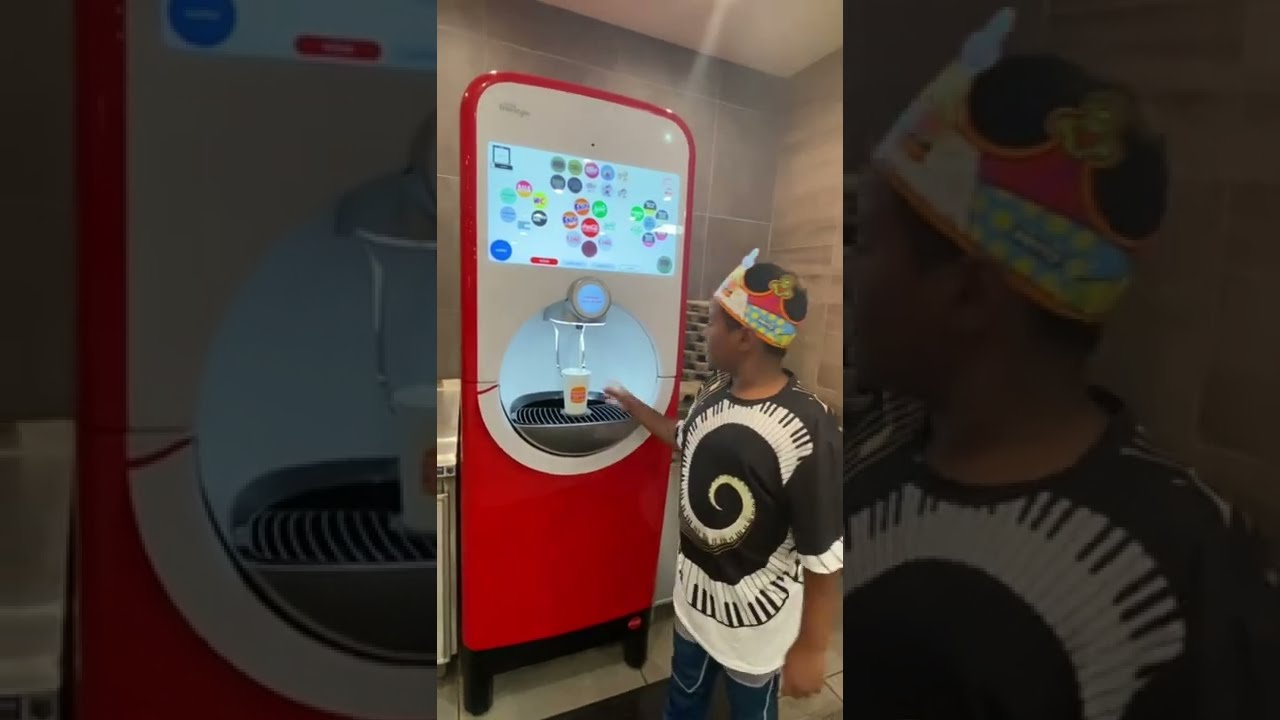 Coke (Coca-Cola) Freestyle, Digital Touch Screen Soda  Machine / Computerized Soda Fountain @BK