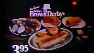 Girves Brown Derby  Restaurant 1978 TV commercial