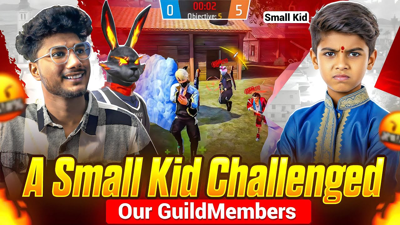A small kid 😂challenged 🔥our guildmembers ❤️very funny video 👌😂