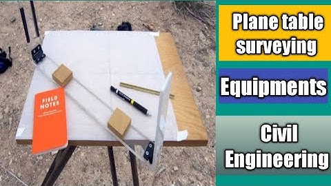 Plane table survey||Part 1|| Equipments|| Alidade|| U fork|| Trough compass|| Civil Engineering||