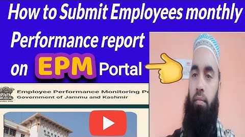 How to Submit monthly performance report on Employees Performance monitoring portal( EPM )