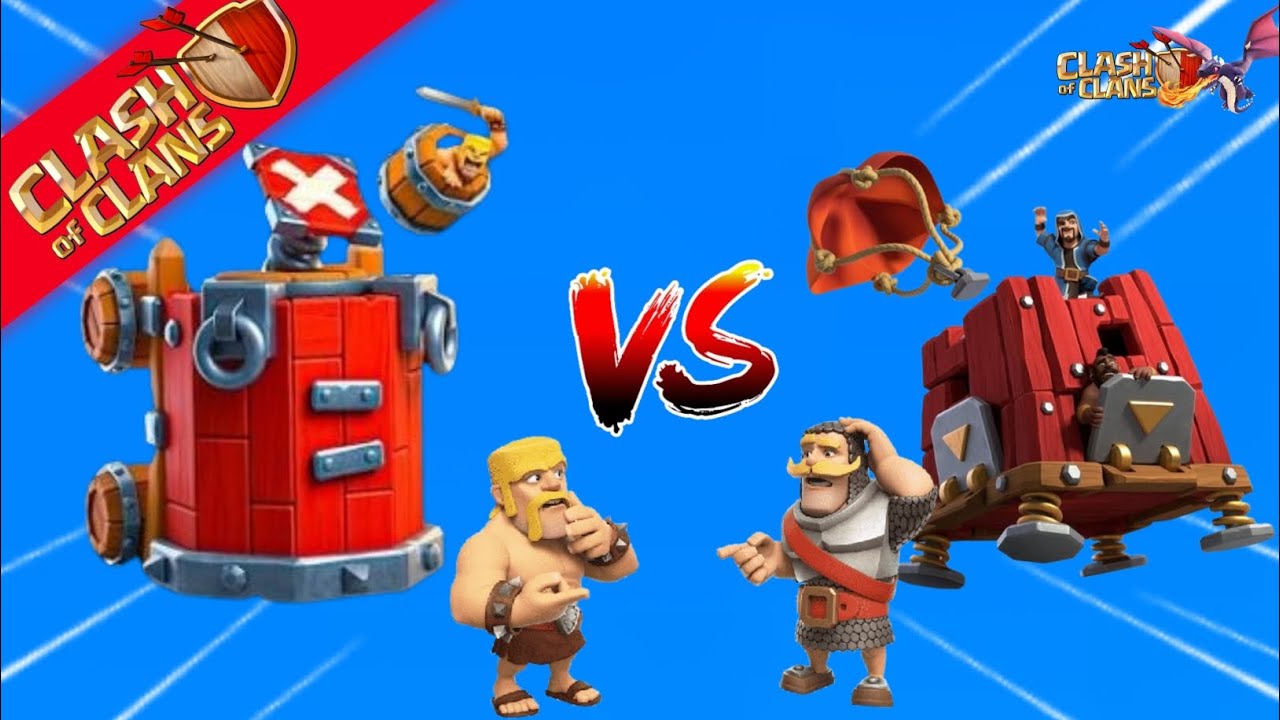 TROOP LAUNCHERS V's SIEGE BARRACKS||class of clans||coc