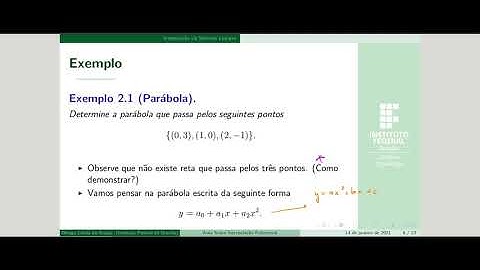 Cálculo Numérico: Interpolação com uma Parábola