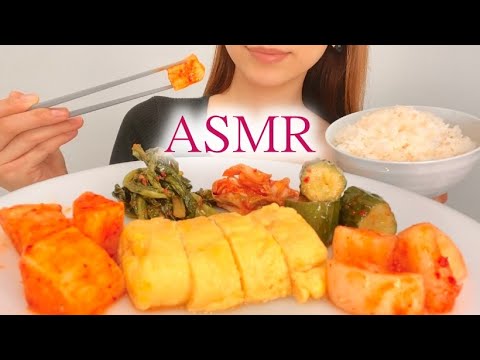 【ASMR咀嚼音】キムチとご飯を食べる/Kimchi Eating sounds