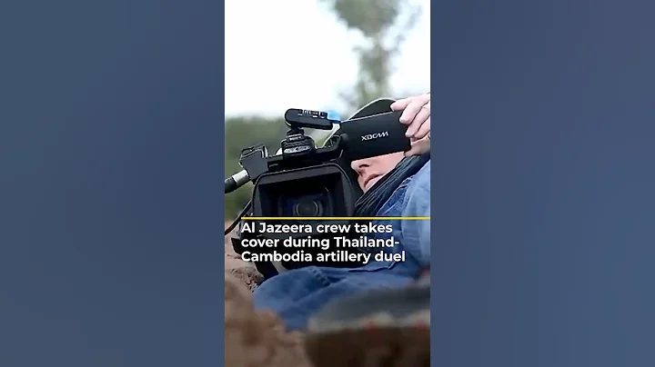 Al Jazeera crew takes cover from Thailand-Cambodia artillery duel | AJ #shorts