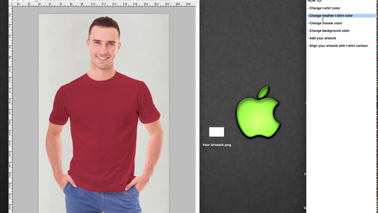 Download T-shirt mockup tutorial - YouTube