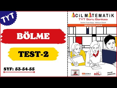 2023 ACİL MATEMATİK TYT | BÖLME | TEST-2 | Syf: 53-54-55