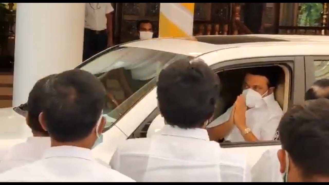 CM MK Stalin Convoy in Delhi || MK Stalin at Tamil Nadu Home || CM ...