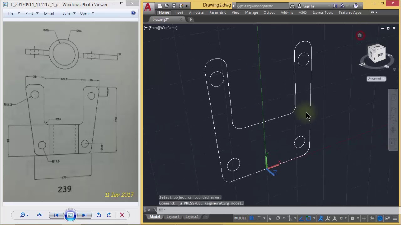 Autocad Latihan 3D Kitab 3D Soal 4 YouTube