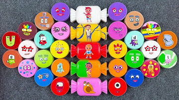 Rainbow SLIME 🌈 Looking For Numberblocks, Alphablocks, Cocomelon in  Circle, Candy! ASMR