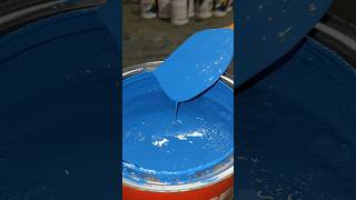 Making Firozi Oil Paint | Colour Mixing In Oil Paint | Pu Enamel Paint #ytshorts #satisfying