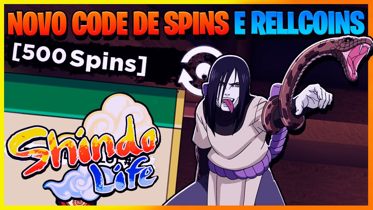 TODOS os CÓDIGOS de SPINS VÁLIDOS no SHINDO LIFE (SHINOBI LIFE 2) CONTA DO  NOVO GUERRA! « Xou » 