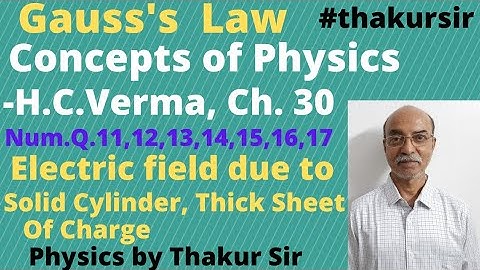 HC Verma solutions|Chapter 30|Q.11,12,13,14,15,16,17|Gauss