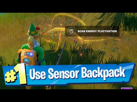 Use the Sensor Backpack to find an energy fluctuation around Loot Lake Location - Fortnite