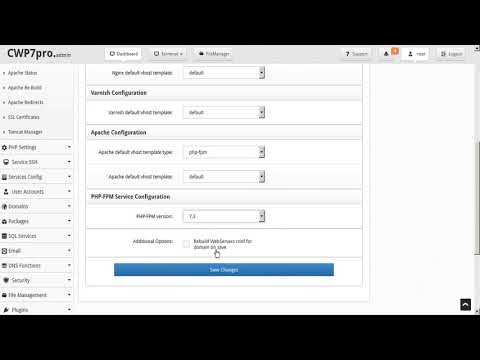 CWP WebServers  | How to configure Nginx/Varnish/Apache & PHP-FPM global or per domain